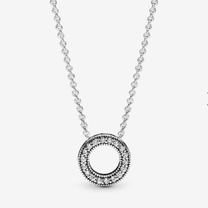 Pandora Logo Pavé Circle Collier Necklace